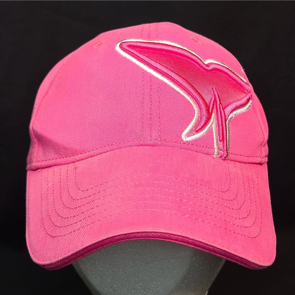Sea World Women's Pink Adjustable Strapback Cap Hat Whale Tail Embroidery
